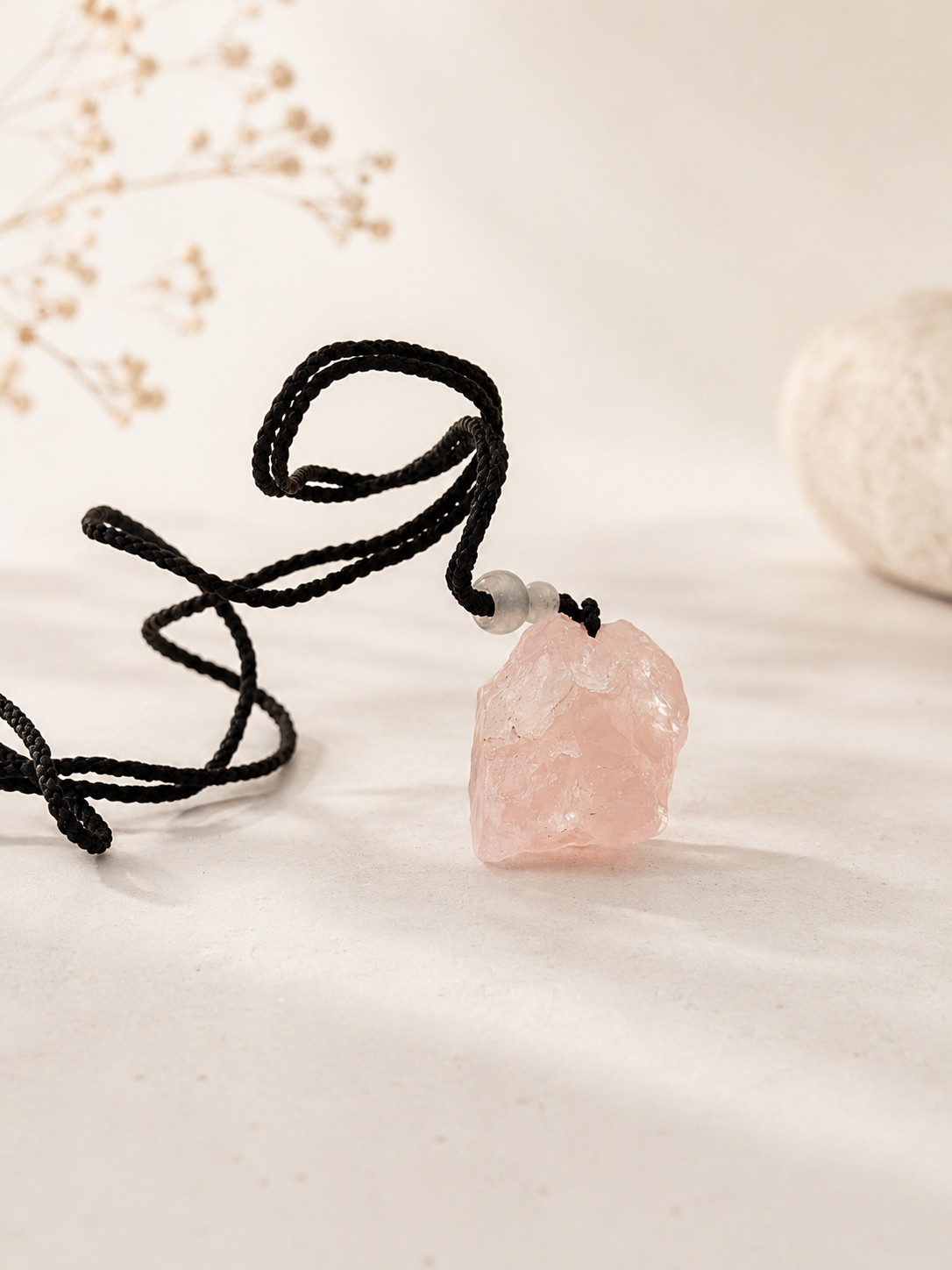 Rose Quartz Crystal Pendant