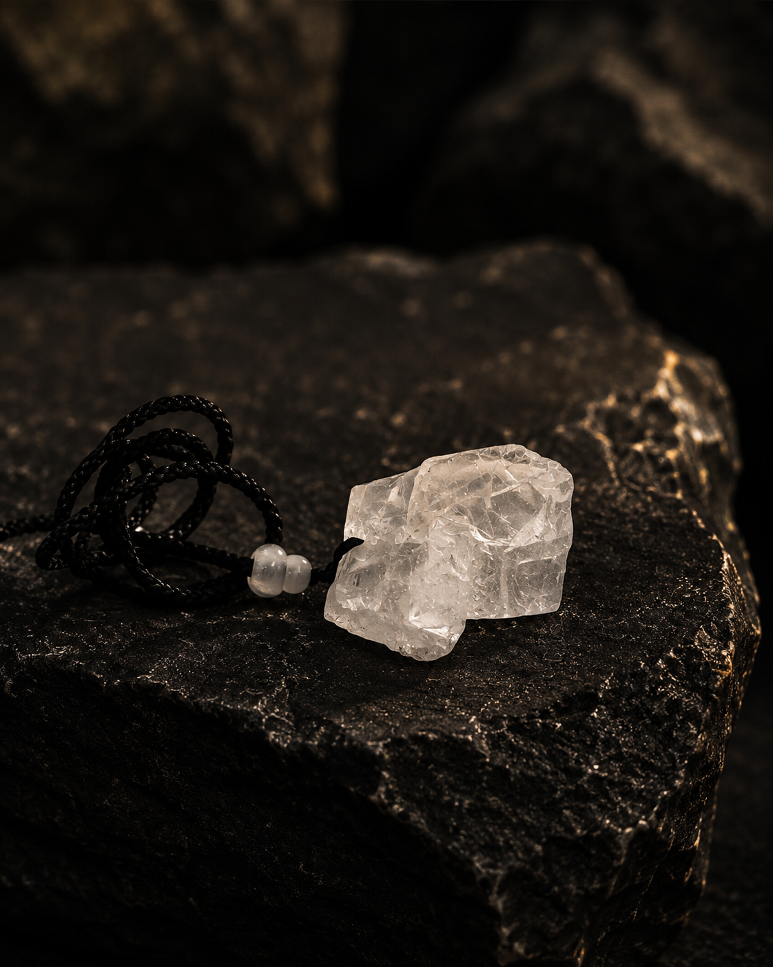 White Quartz Crystal Pendant